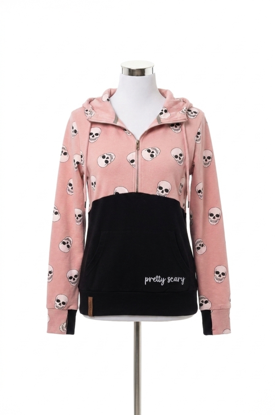 NEW AMPERSAND AVE halfzip sweatshirt in pretty scary
